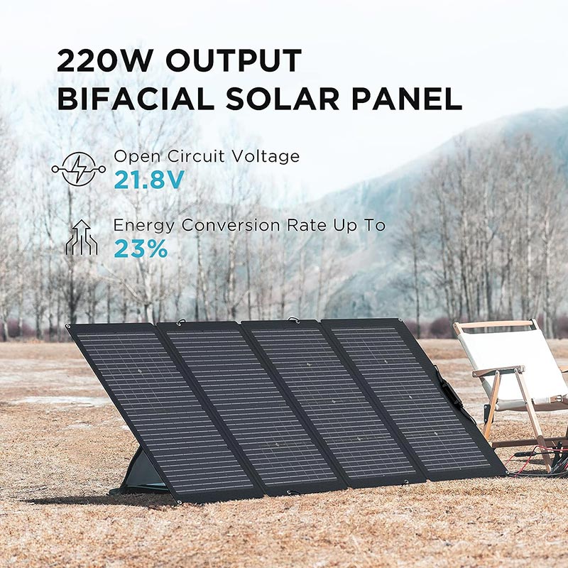 ECOFLOW 220 Watt Bi-Facial Portable Solar Panel - Tru Off Grid